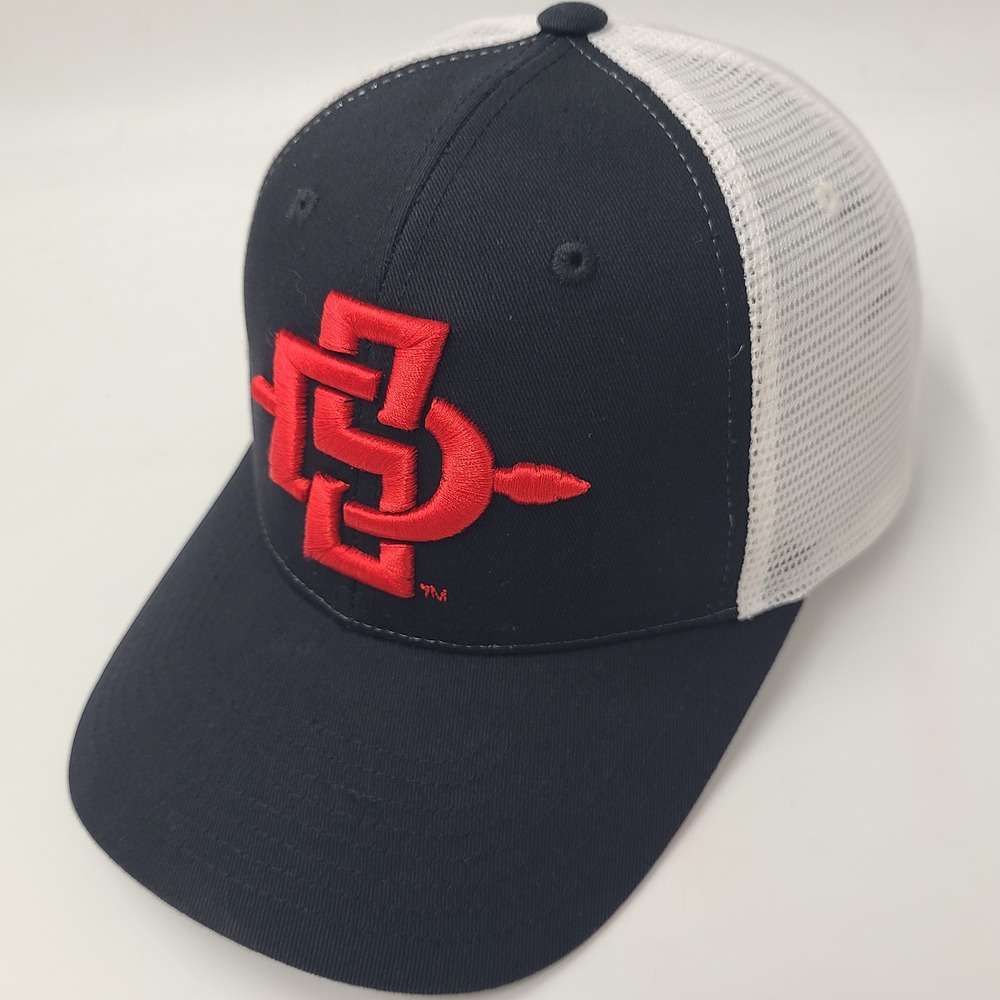 San Diego State Aztecs Hat Snapback Trucker Mesh Zephyr Black White NCAA SDSU